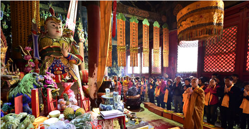 五台山殊像寺举行二月二龙抬头祈福法会