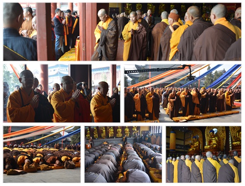 千余僧众共同祈祷世界和平，人民安康