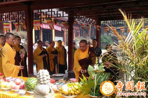 上海市报国寺启建祭祖法会纪念祖师真禅老和尚