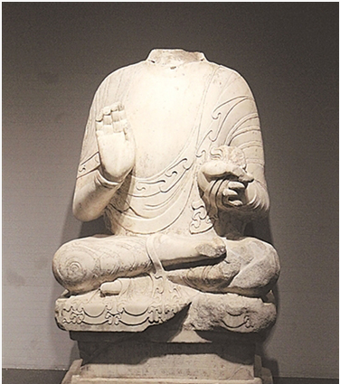 陈列于河北博物院的释迦牟尼佛身