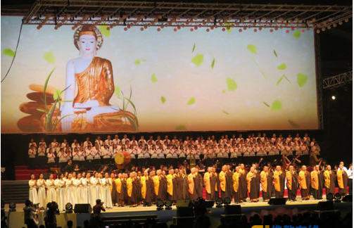 新加坡佛教总会举办庆祝卫塞节暨新加坡建国50周年音乐晚会